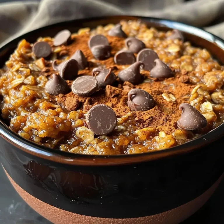 ['Close-up view of baked pumpkin oatmeal in ramekins, topped with walnuts and chocolate chips.', 'Side view of four ramekins filled with golden-brown pumpkin oatmeal, garnished with powdered sugar.', 'Delicious pumpkin oatmeal served in individual ramekins, showcasing a creamy texture and vibrant color.', 'A tempting arrangement of pumpkin oatmeal in ramekins, ready to be enjoyed as a nutritious breakfast.']