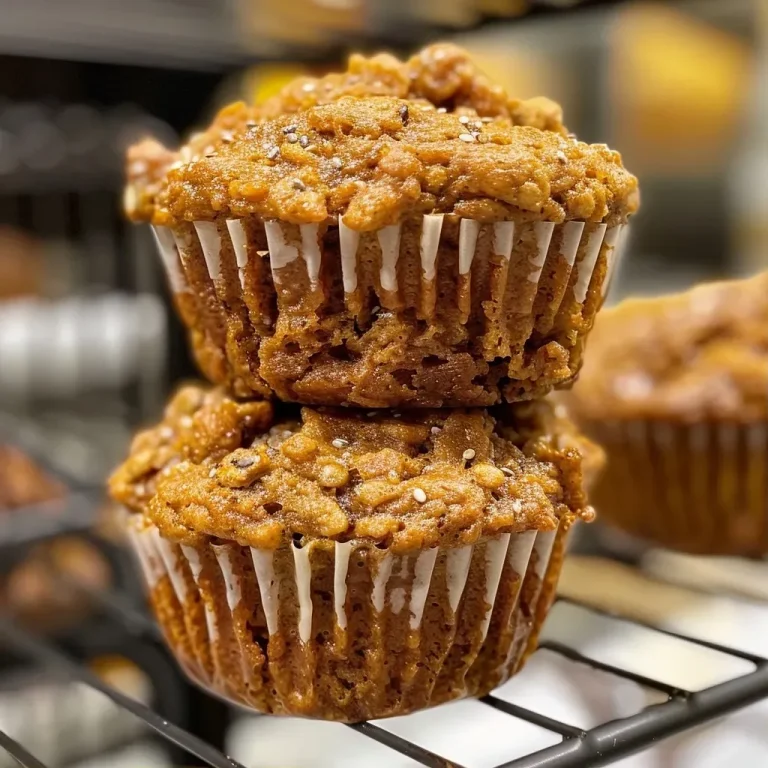 ['Close-up of freshly baked Pumpkin Banana Muffins with a golden-brown crust.', 'Side view of moist Pumpkin Banana Muffins studded with vegan chocolate chips.', 'Juicy, fluffy Pumpkin Banana Muffins with a sprinkle of cinnamon on top.', 'Delicious Pumpkin Banana Muffins displayed on a rustic wooden table.']