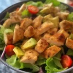 Close-up view of a juicy air-fried turkey breast, showcasing its crispy outer layer.