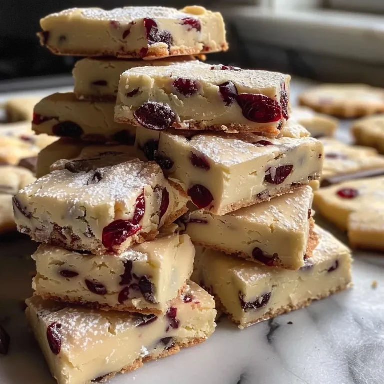 Delightfully Simple Cranberry White Chocolate Shortbread Cookies Close-up view of Cranberry White Chocolate Shortbread Cookies arranged on a plate.